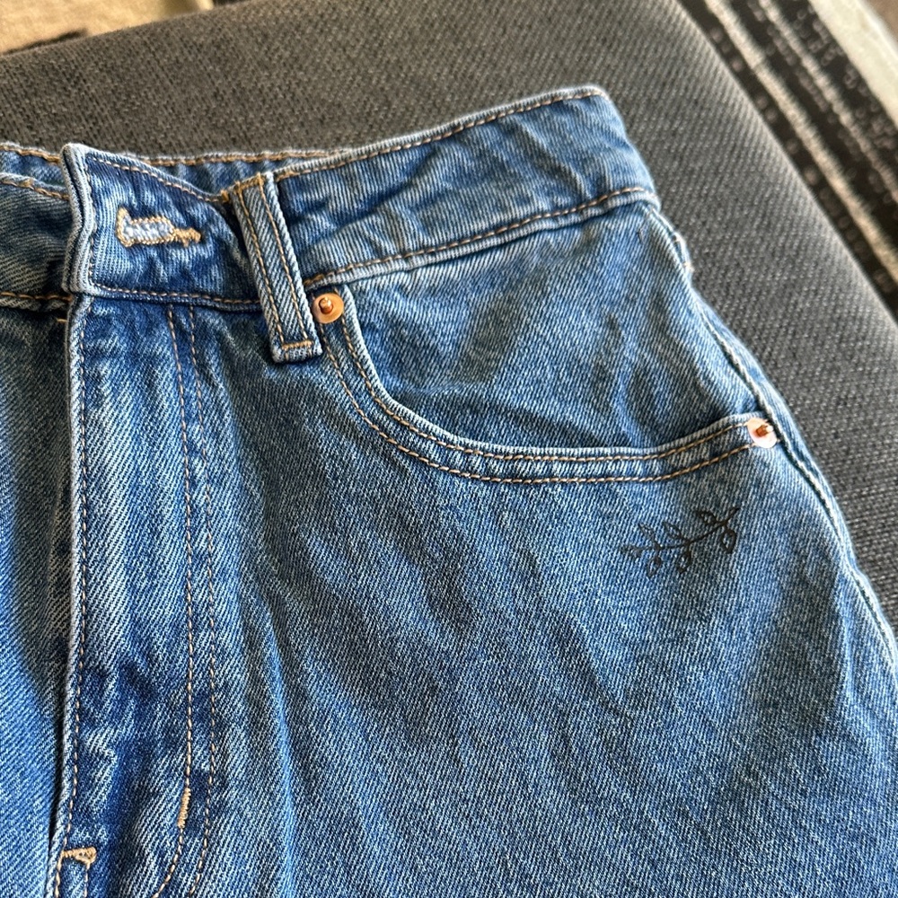 Wild Fable High Rise Wide Leg Ankle Blue Denim Jeans - Picture 8 of 12
